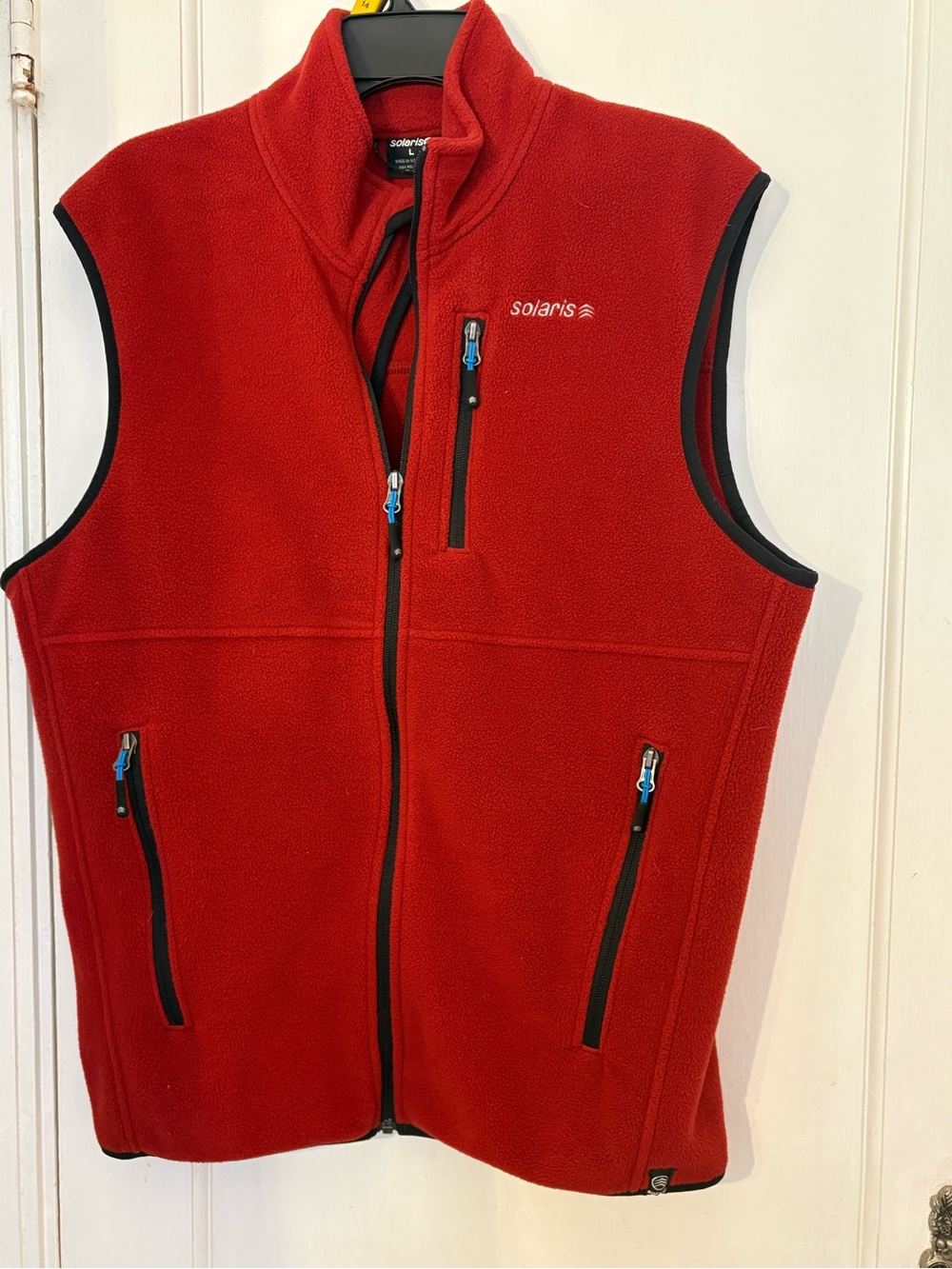 Red Fleece Vest - Women’s Sleeveless Jacket